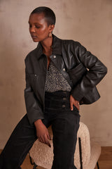 PRISCA ZEBRA PRINT BLOUSE