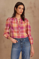 PRUDENCE CHECKED BLOUSE