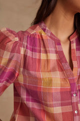 PRUDENCE CHECKED BLOUSE