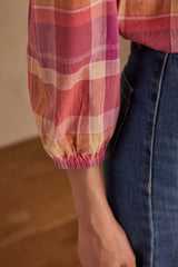 PRUDENCE CHECKED BLOUSE