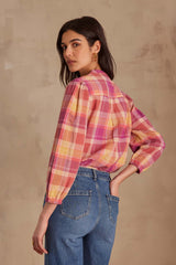 PRUDENCE CHECKED BLOUSE