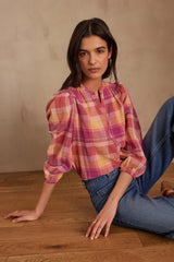 PRUDENCE CHECKED BLOUSE