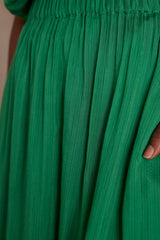 JEN GREEN MIDI SKIRT