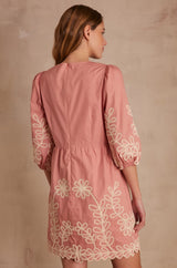 ALICE PINK EMBROIDERED DRESS