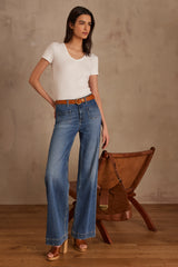 ADAM WHITE COTTON T-SHIRT