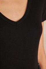ADAM BLACK COTTON T-SHIRT