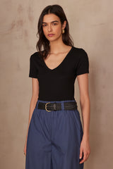 ADAM BLACK COTTON T-SHIRT