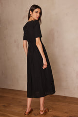 LOVE BLACK LONG COTTON DRESS