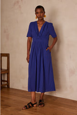 LOVE ROYAL BLUE COTTON DRESS