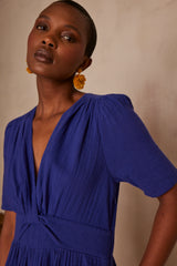 LOVE ROYAL BLUE COTTON DRESS