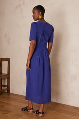 LOVE ROYAL BLUE COTTON DRESS