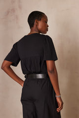 ARTY BLACK COTTON T-SHIRT