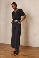 ARTY BLACK COTTON T-SHIRT