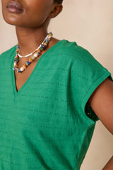 AARON GREEN OPENWORK T-SHIRT