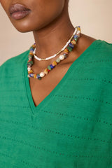 AARON GREEN OPENWORK T-SHIRT