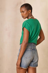 AARON GREEN OPENWORK T-SHIRT