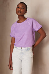 ALFRED LILAC FADED COTTON T-SHIRT