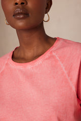 ALFRED CORAL FADED COTTON T-SHIRT