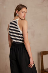 ADAMO STRIPED COTTON TANK TOP