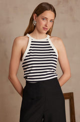 ADAMO STRIPED COTTON TANK TOP