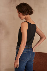 ACHILLE BLACK TANK TOP
