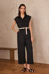 LESLIE BLACK DUNGAREES