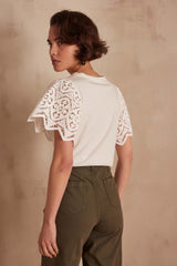 ALENA LACE SLEEVE T-SHIRT