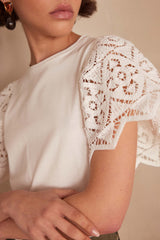 ALENA LACE SLEEVE T-SHIRT