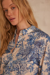 COLETTE BLUE TOILE DE JOUY SHIRT
