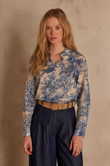 COLETTE BLUE TOILE DE JOUY SHIRT