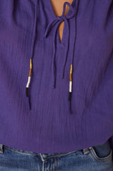 PAPILLON VIOLET COTTON BLOUSE