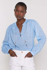 PAPILLON LIGHT BLUE BLOUSE