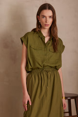 PHINEAS OLIVE BLOUSE
