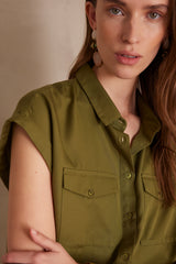 PHINEAS OLIVE BLOUSE