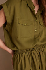 PHINEAS OLIVE BLOUSE