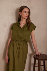 PHINEAS OLIVE BLOUSE