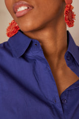 PINKY ROYAL BLUE COTTON SHIRT