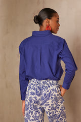 PINKY ROYAL BLUE COTTON SHIRT