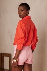PINKY GERANIUM COTTON SHIRT