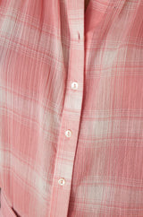 POMME PINK CHECKED COTTON BLOUSE