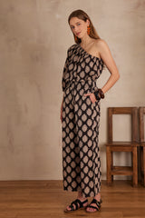 BERTHIE BLACK PRINTED TROUSERS