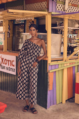 BERTHIE BLACK PRINTED TROUSERS