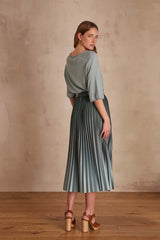DARCY LEAF PLEATED SKIRT