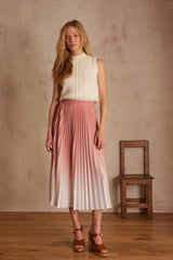 DARCY BLUSH PLEATED SKIRT