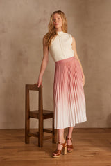 DARCY BLUSH PLEATED SKIRT