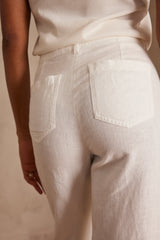 PABLO WHITE LINEN TROUSERS