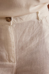 PABLO WHITE LINEN TROUSERS