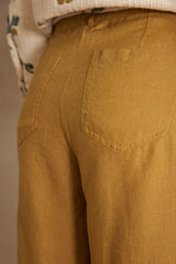PABLO OCHRE LINEN TROUSERS