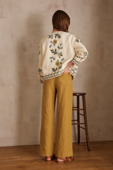 PABLO OCHRE LINEN TROUSERS