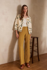 PABLO OCHRE LINEN TROUSERS